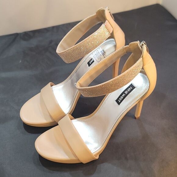 BRAND NEW NINE WEST WOMEN'S UTELL3 ANKLE STRAP HEELED SANDALS - Picture 8 of 14